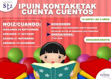 Cartel de cuentacuentos de Mamariga