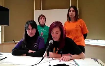 Rueda de prensa en la que se leyó el manifiesto