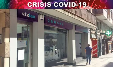 La oficina de SanturtziLan, cerrada