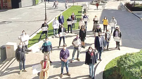 Acto de reconocimiento a los emprendedores de Santurtzi que pusieron en marcha su negocio en 2020