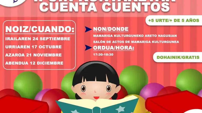 Cartel de cuentacuentos de Mamariga